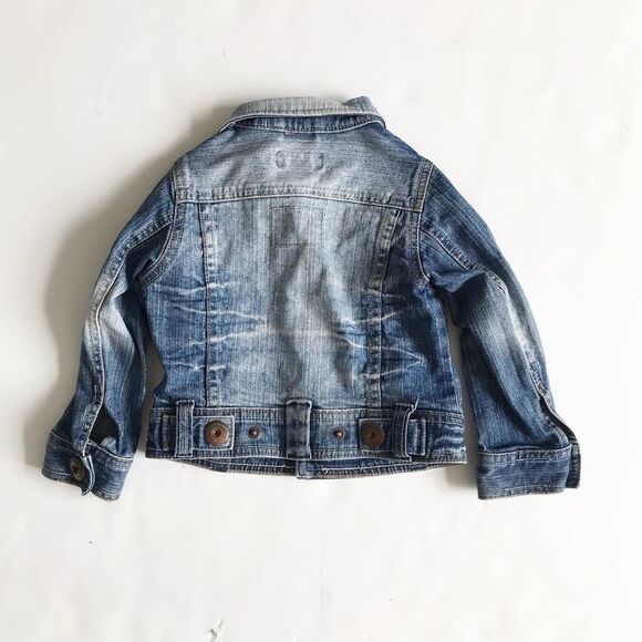 H&M distressed washed out denim jacket EUC 1.5-2Y - Picture 5 of 5